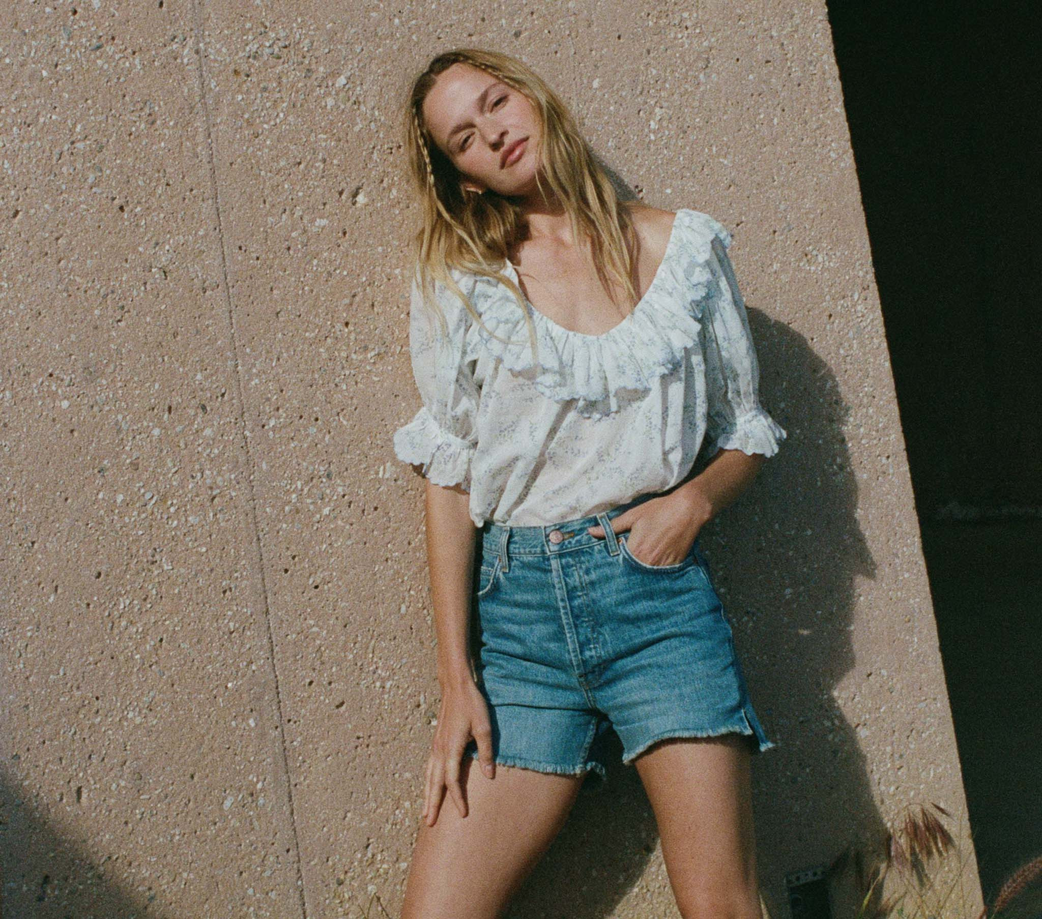 Samara Top - Blanc Bluebell Ballad | DÔEN | DOEN