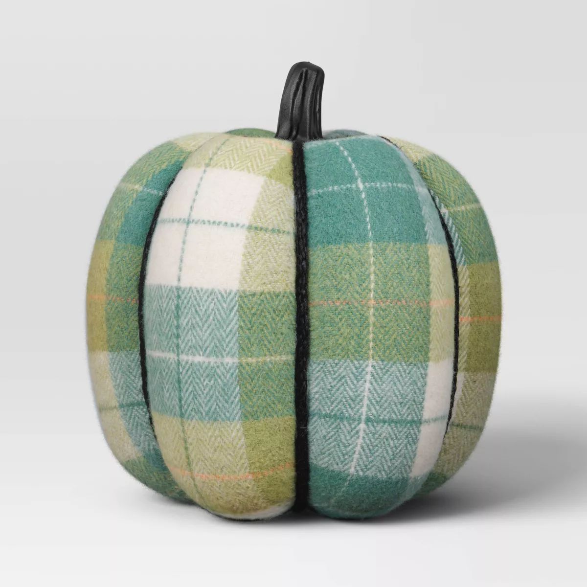 8.75" Brushed Plaid Knit Pumpkin Green Halloween Figurine - Hyde & EEK! Boutique™: Indoor Harve... | Target