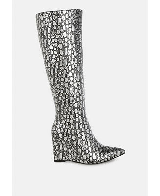 Womens Bar Zone Tear Shaped Faux Leather Boots | Macy's