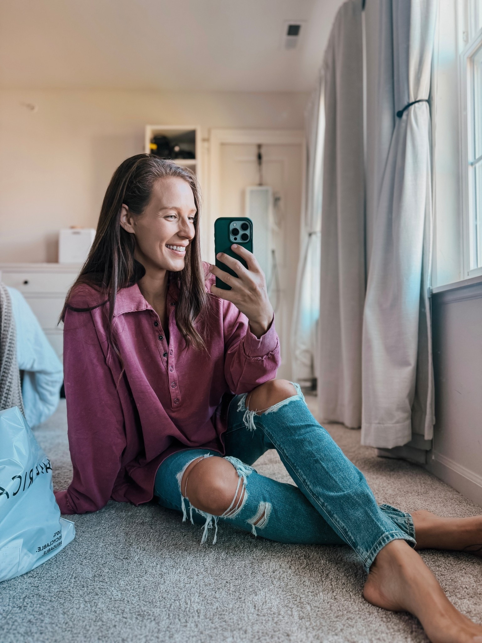 Ok these jeans and this sweatshirt might be my favorite picks from AE! 👏🏼👏🏼

Use code LTKFALLSALE for an extra discount on top of their 30% off fall sale!! 

#LTKFindsUnder50 #LTKStyleTip #LTKFallSale