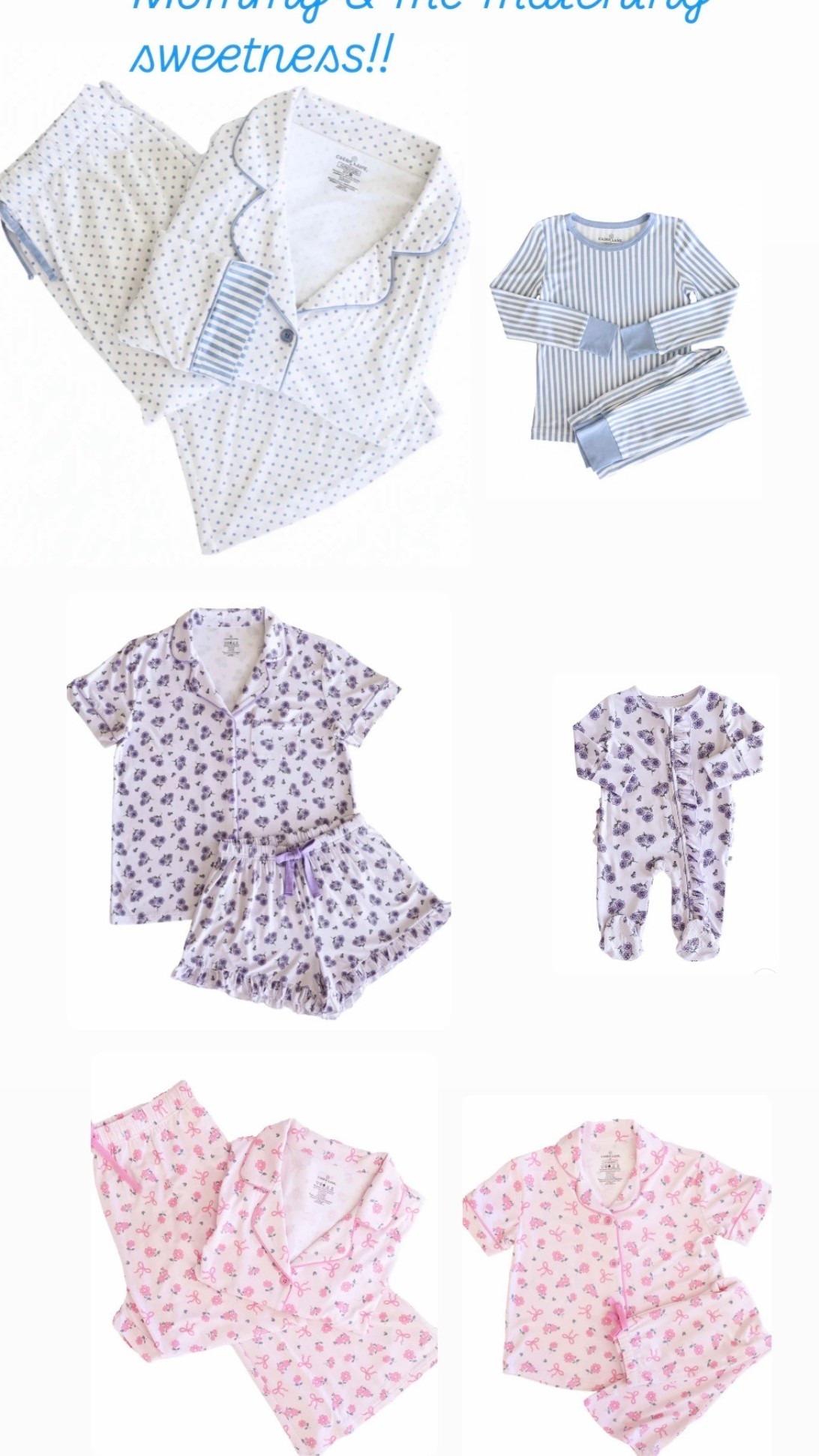 These matching mommy and me sets are DARLING!!