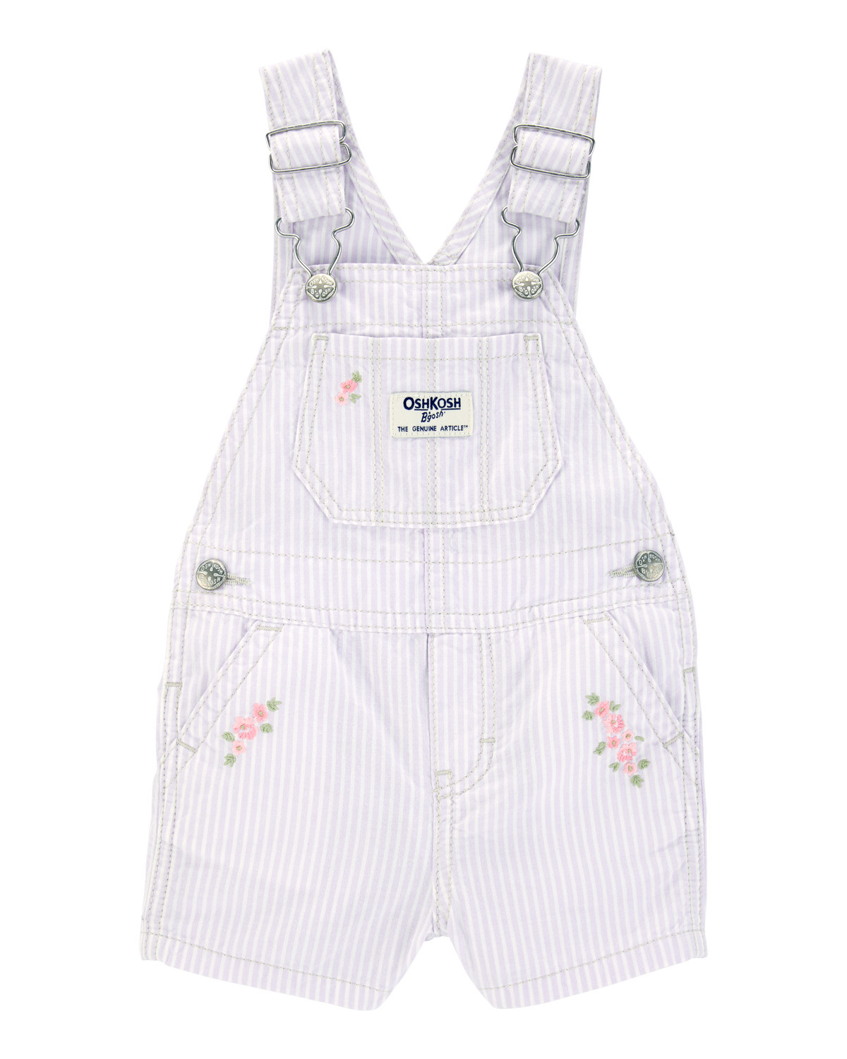 Baby Floral Striped Shortalls - Purple | Carter's Inc