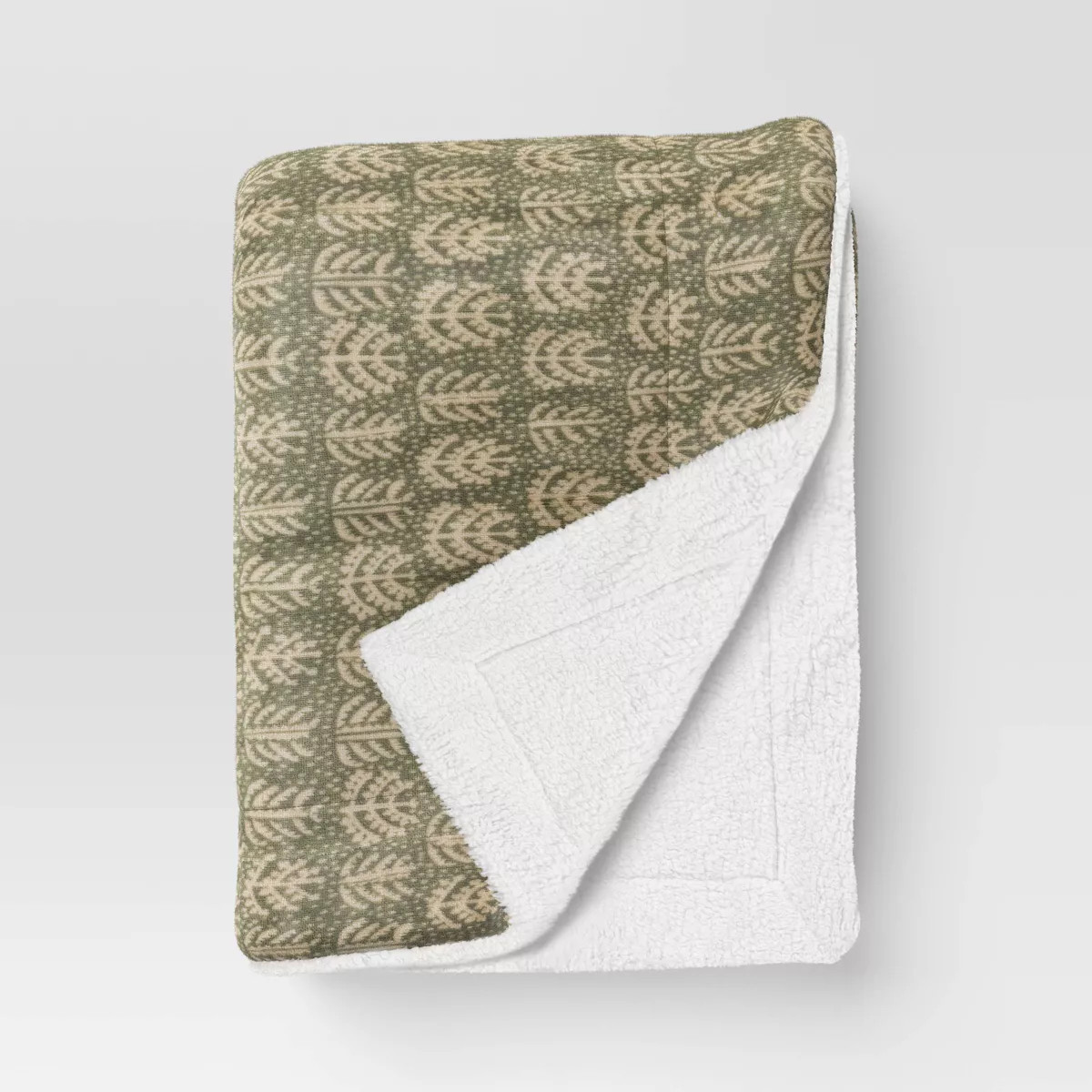 Printed Plush Throw with Faux Shearling Reverse - Threshold™ | Target