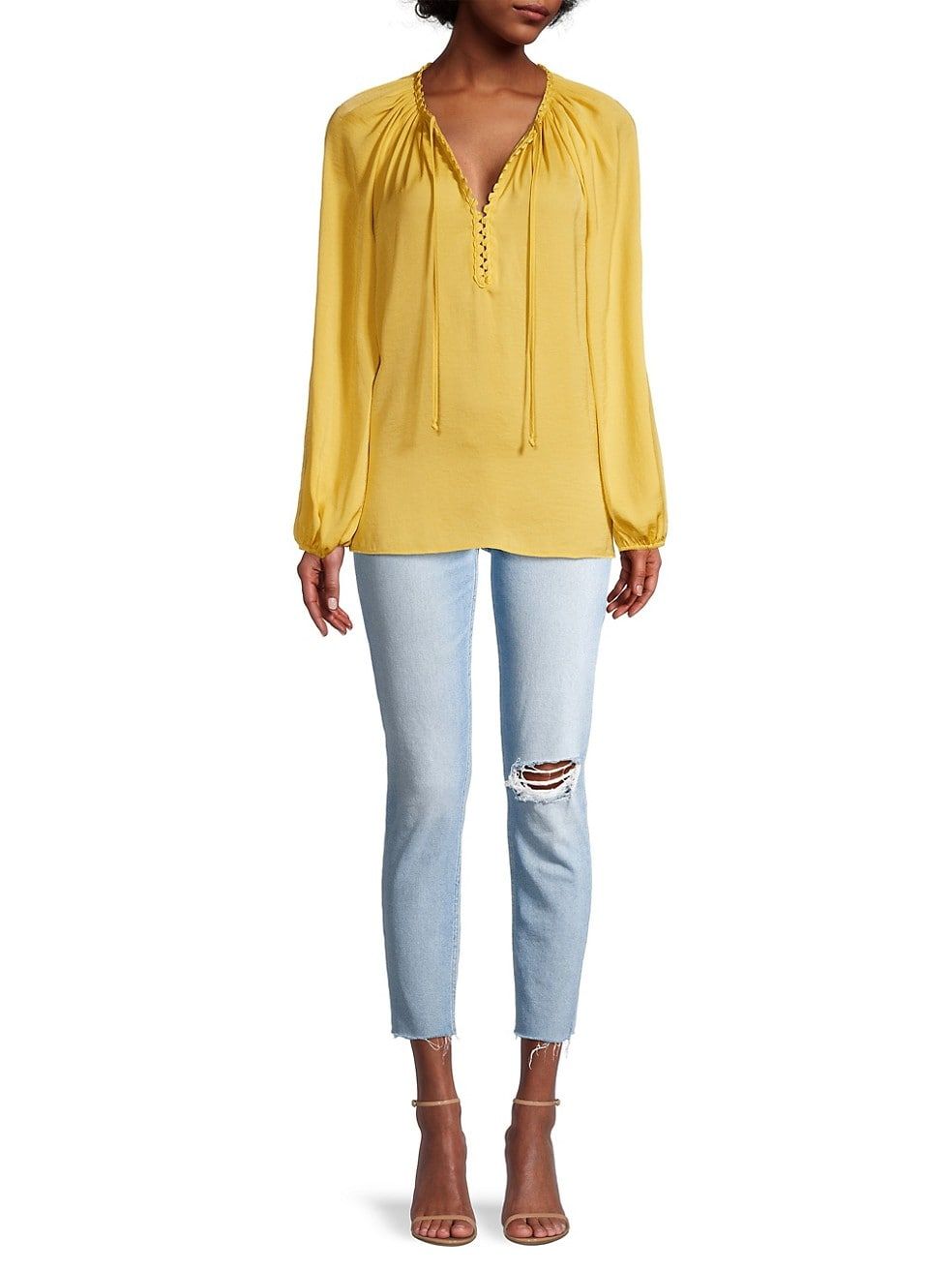 Farryn Hammered Satin Blouse | Saks Fifth Avenue