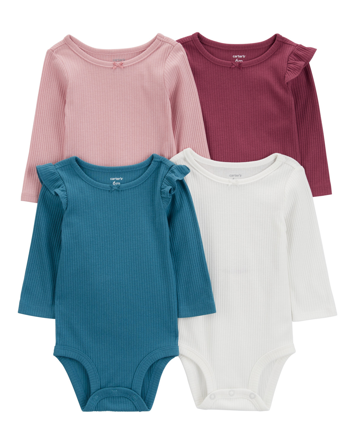 Baby 4-Pack Long-Sleeve Bodysuits - Carter's | Carter's | Carter's Inc