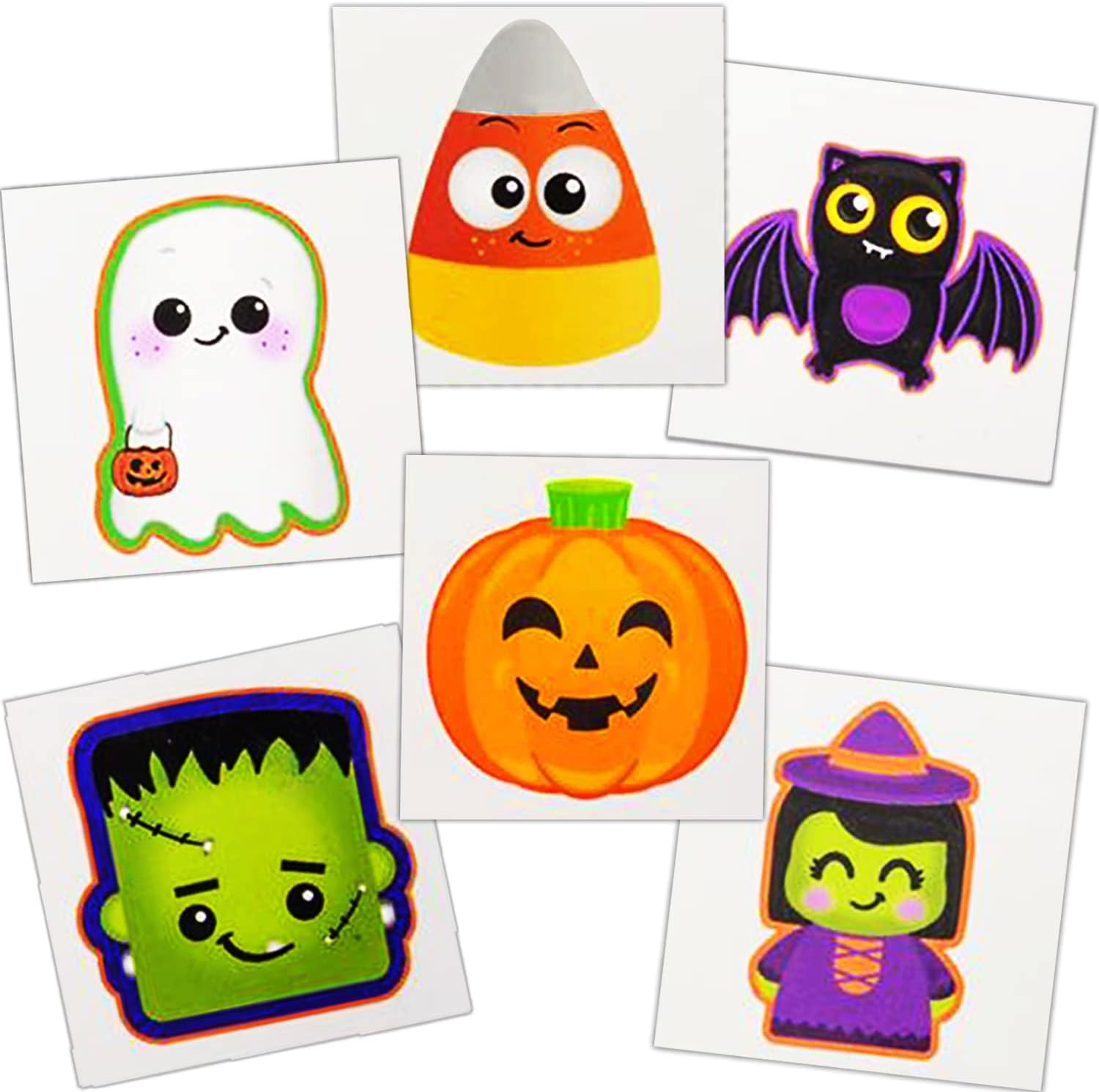 4E's Novelty 144 Pack Halloween Tattoos for Kids - 2" Individually Wrapped Non-Toxic Halloween Te... | Amazon (US)