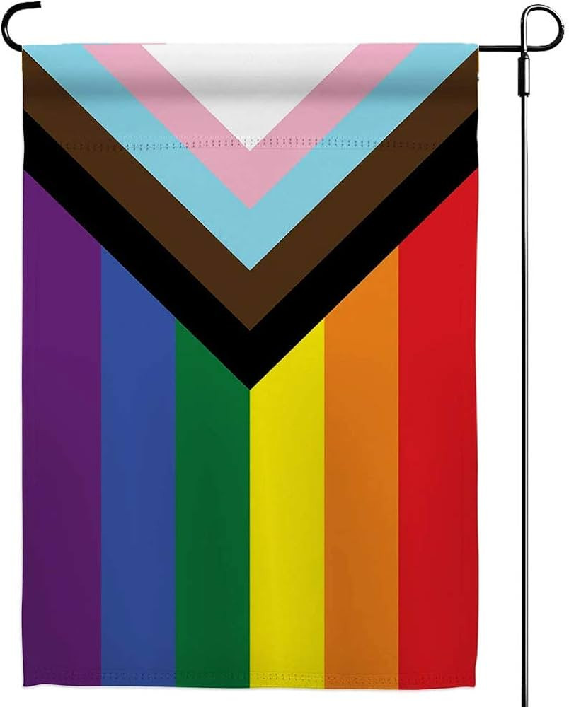Progress Pride Rainbow Garden Flags - Inclusive Progress Yard Small Flag 12.5x18 Inch for LGBTQ L... | Amazon (US)