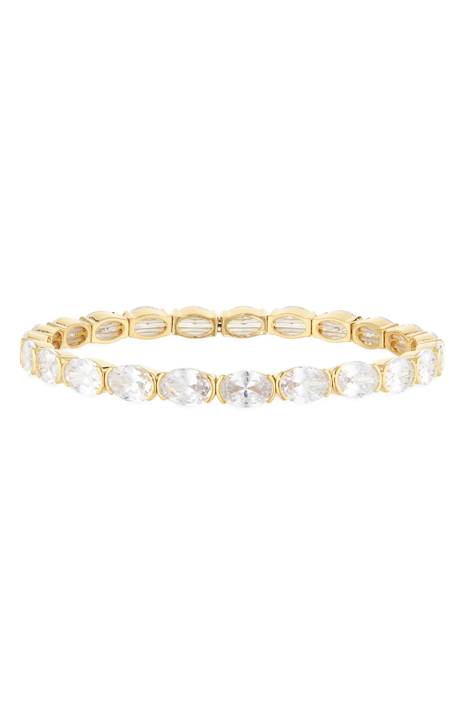 Nordstrom Demi Fine Oval Cut Cubic Zirconia Stretch Bracelet | Nordstrom | Nordstrom