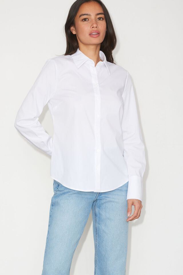 Slim Poplin Shirt | Dynamite Clothing