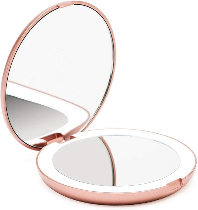 Fancii LED Lighted Travel Makeup Mirror, 1x/10x Magnification - Daylight LED, Compact, Portable, ... | Amazon (US)