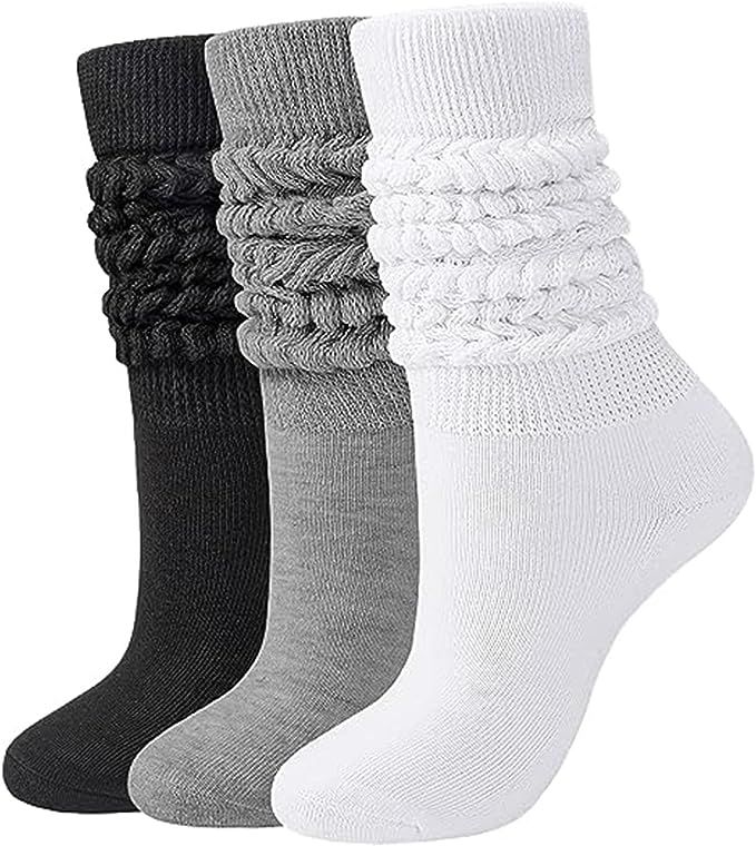 GZLXS Slouchy Socks For Women- Scrunch Socks,Stacked Socks Women's Casual Socks Scrunchie Socks F... | Amazon (US)