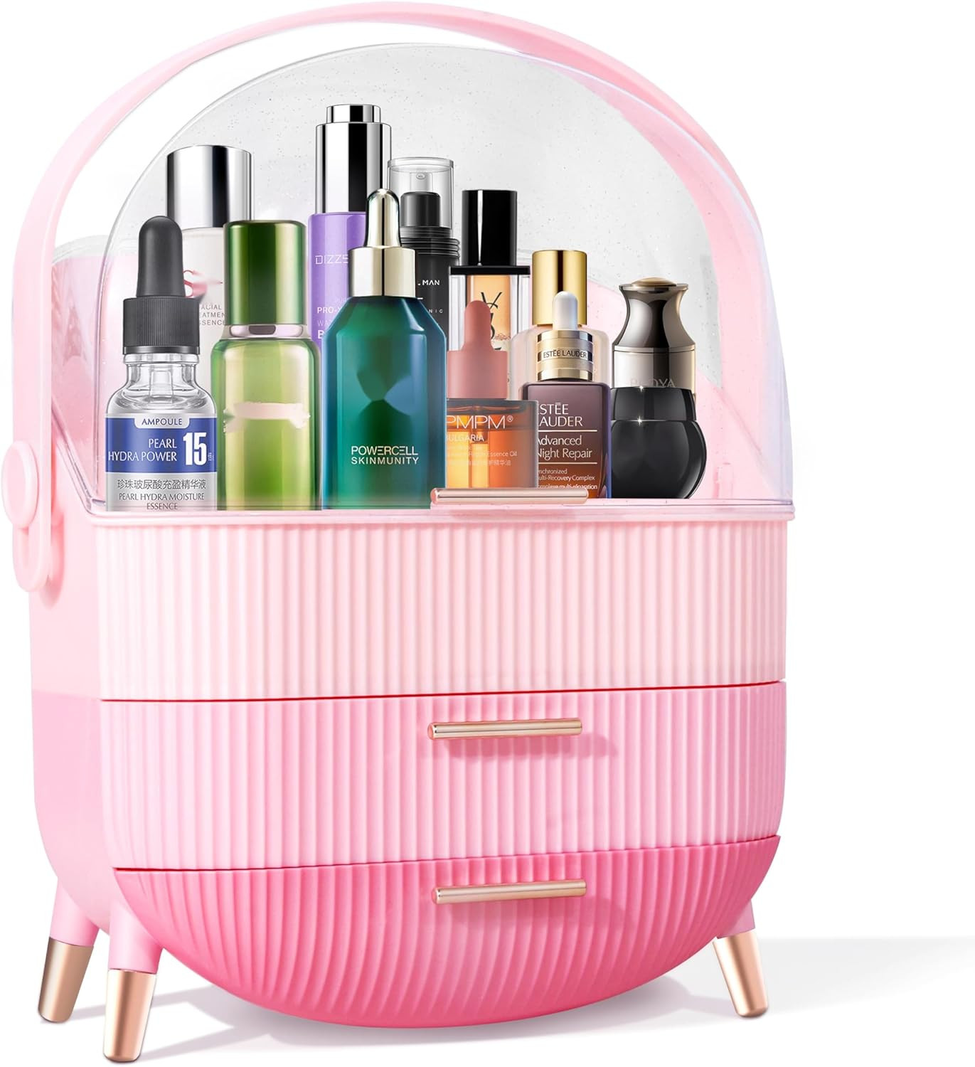 Preppy Makeup Organizers,Skincare Organizer for College Students,Portable Cosmetic Organizer Make... | Amazon (US)