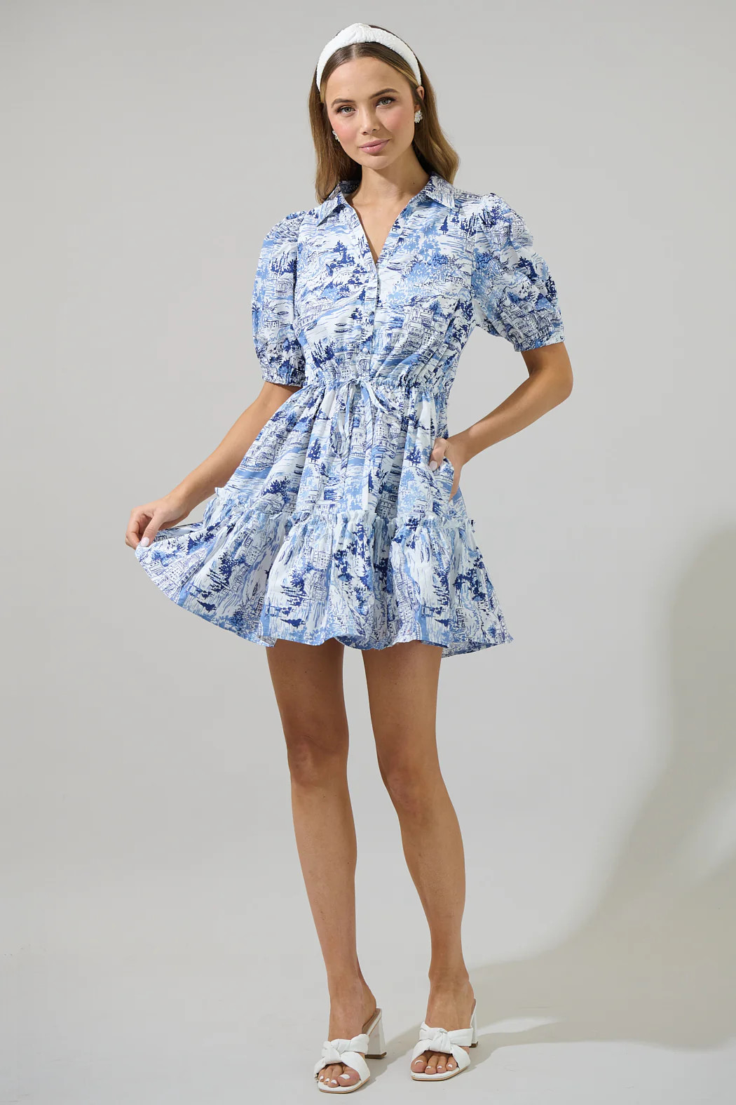 Francine Toile Stacie Button Down Mini Dress | Sugarlips