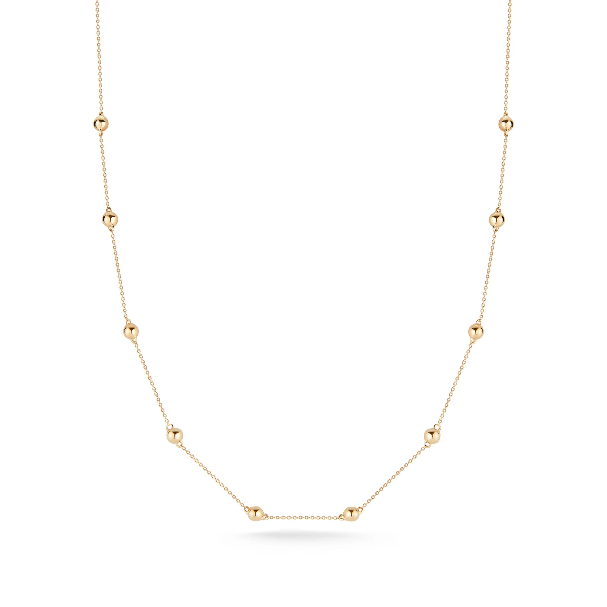 Diamond Station Necklaces: Poppy Rae Pebble Station Necklace | Dana Rebecca Designs