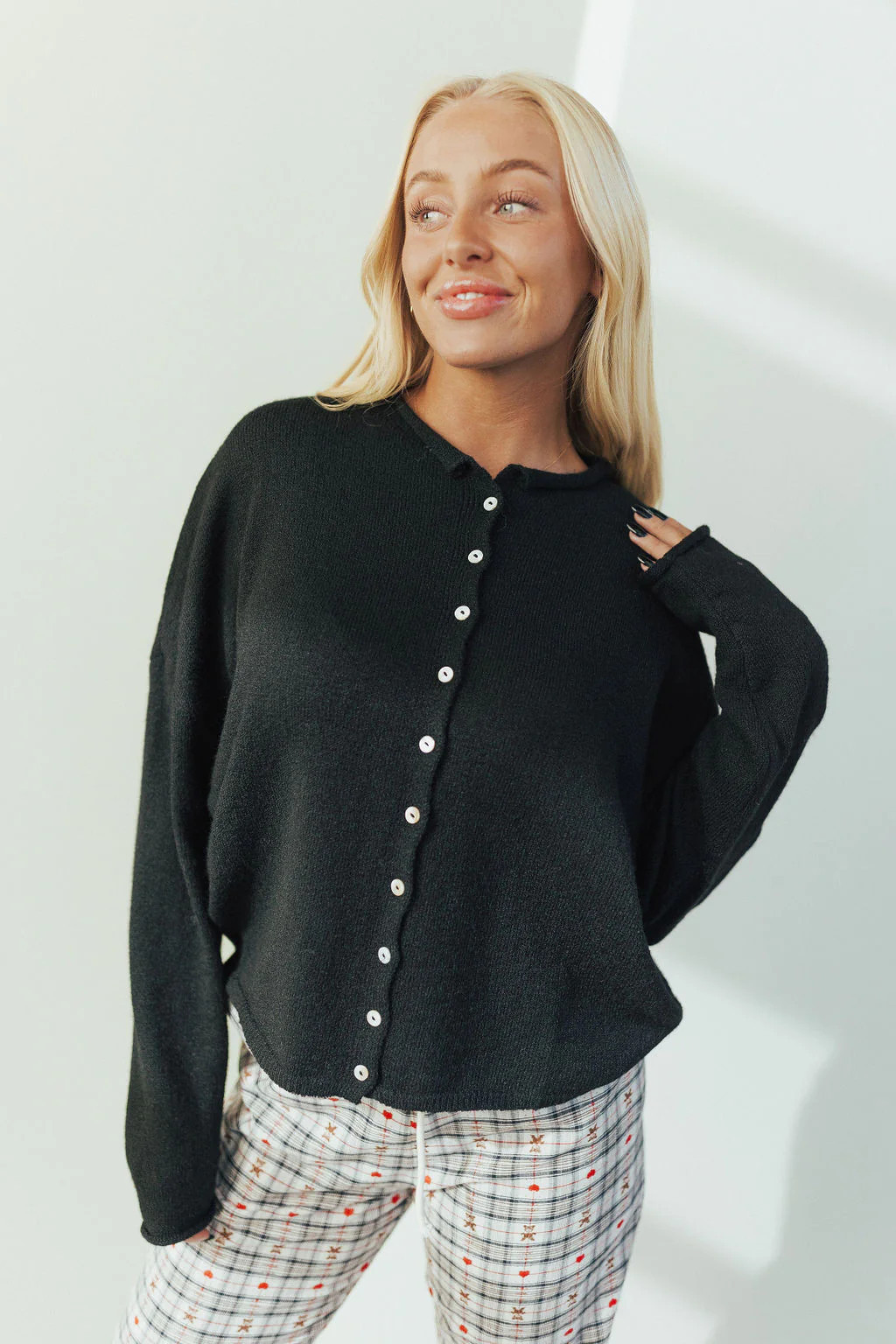 Piper Cardigan in Black | Henly