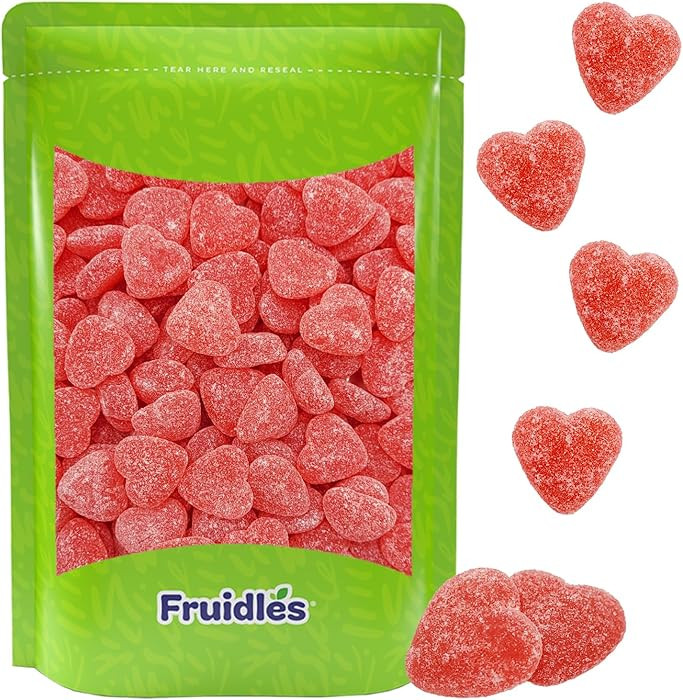 Fruidles Cherry Hearts Sanded Gummi Jelly, Delicious Gummy Candy, Fun and Festive Holiday Snackin... | Amazon (US)