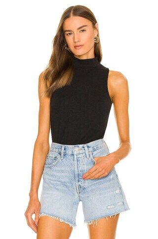 Chaser Mock Neck Muscle Tank in True Black from Revolve.com | Revolve Clothing (Global)