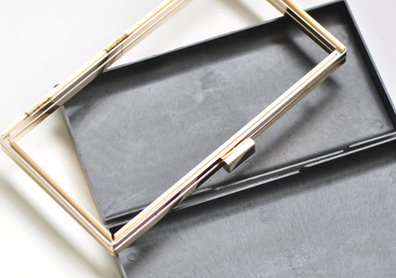 Box Purse Frame Clutch Bag Glue-in Style 22cm X 12cm ( 8" X 5") Silver/light Gold/ Gunmetal Black... | Etsy (US)