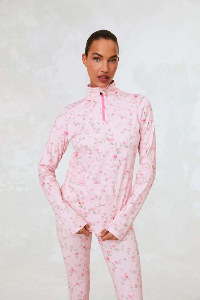 Bogner x LoveShackFancy Ilvy Quarter Zip Top | LOVESHACKFANCY
