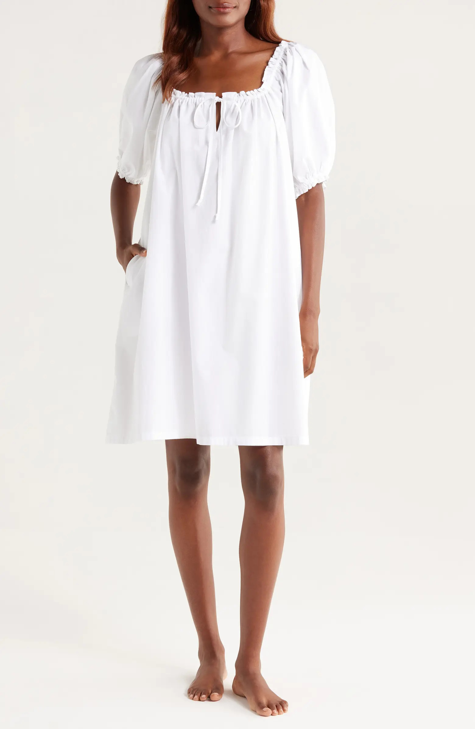 Tie Front Cotton Nightgown | Nordstrom