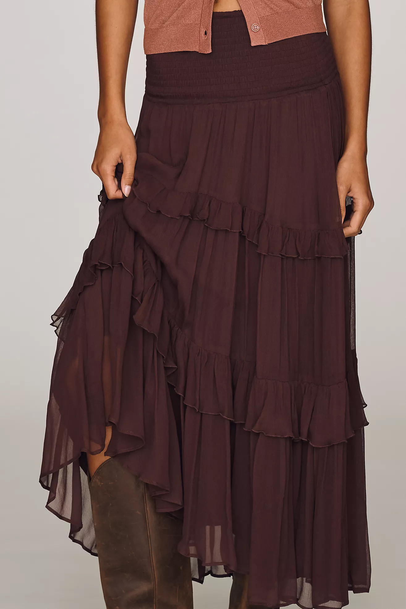 By Anthropologie Tiered Balkans Maxi Skirt | Anthropologie (US)