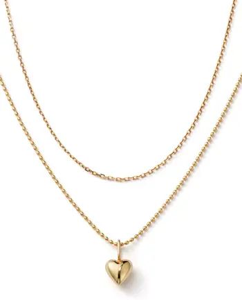 Heart Necklace - Gold Beaded Heart Set | Nordstrom