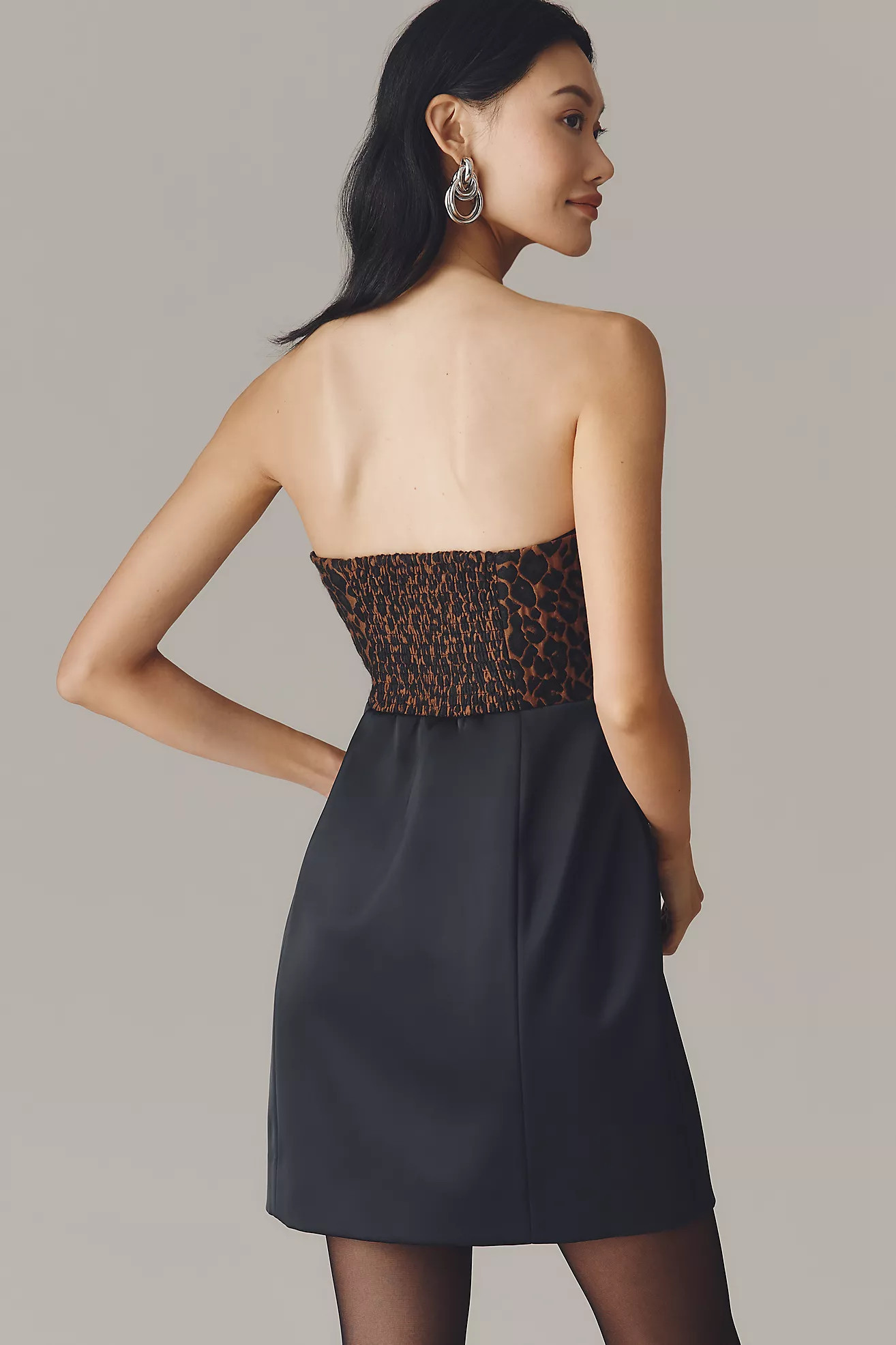 Maeve Strapless Notched Mini Dress | Anthropologie (US)