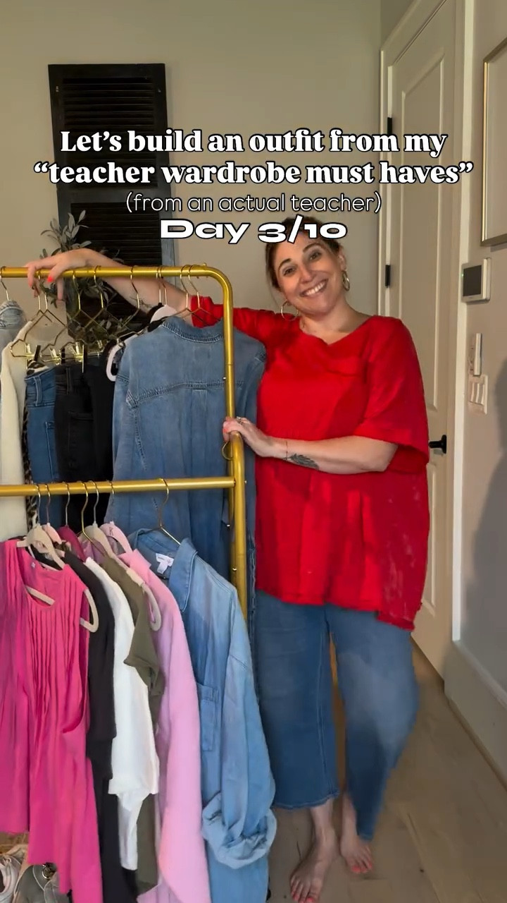 Welcome to day 3/10 of my “teacher wardrobe must haves” series 

Casual teacher Friday with a pop of school colors somewhere was always my go to Friday teacher outfit! (For the sake of this series, I’m pretending pink is the school color 😉) My absolute favorite was to have a fun pair of sneakers in the school’s colors

Say FRIDAY to get all the info sent straight to your DMs! 

https://liketk.it/5kVFA #teacheroutfit #teacherootd #teacherstyle #teacheroutfits