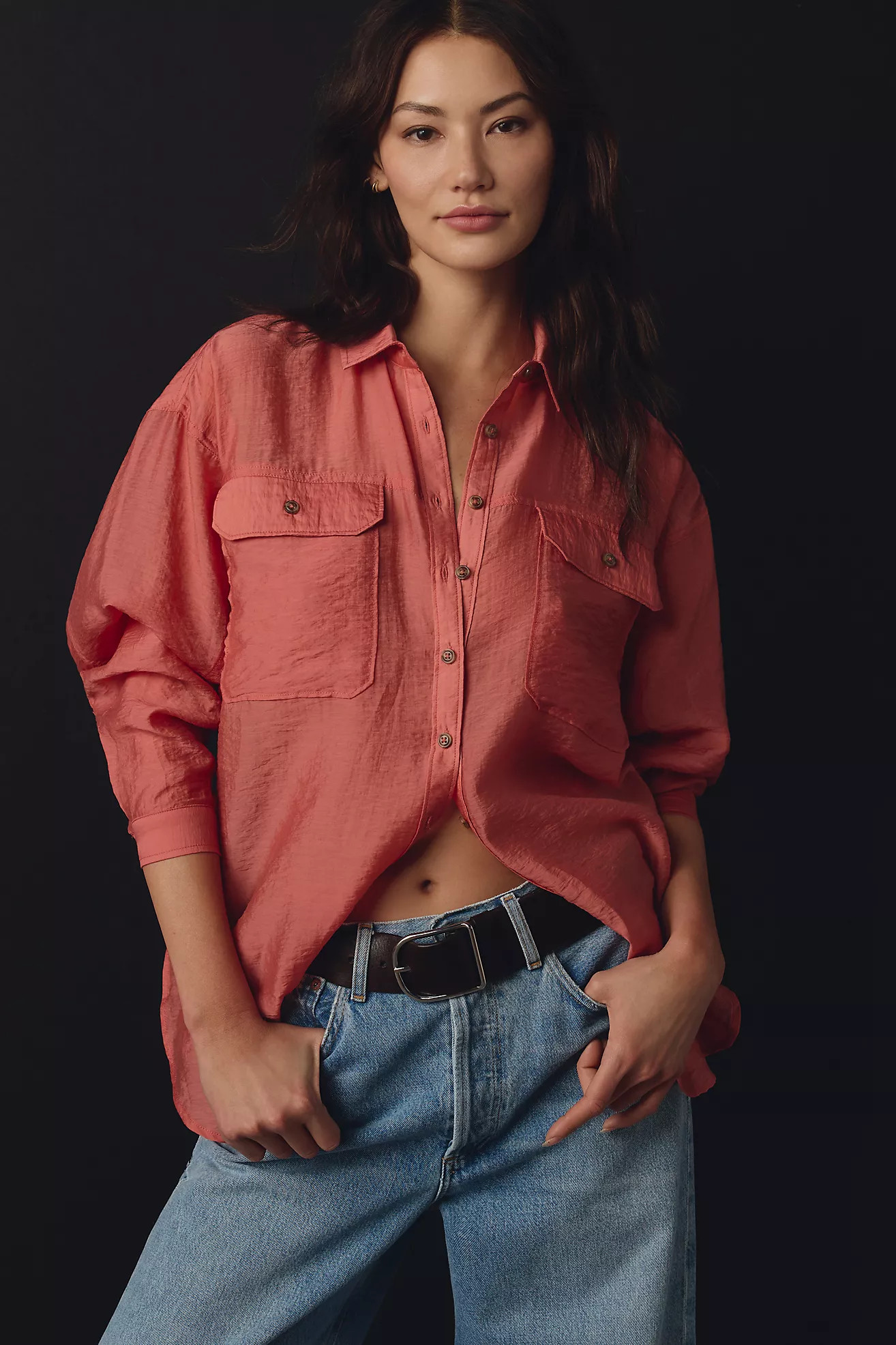 By Anthropologie Sheer Buttondown Shirt | Anthropologie (US)