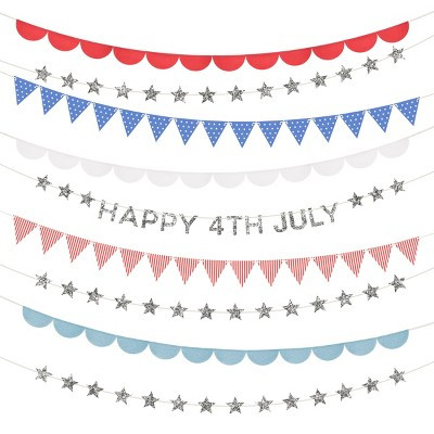 Meri Meri 4th July Stars & Stripes Garland Set (10' with excess cord - Pack of 1) | Target