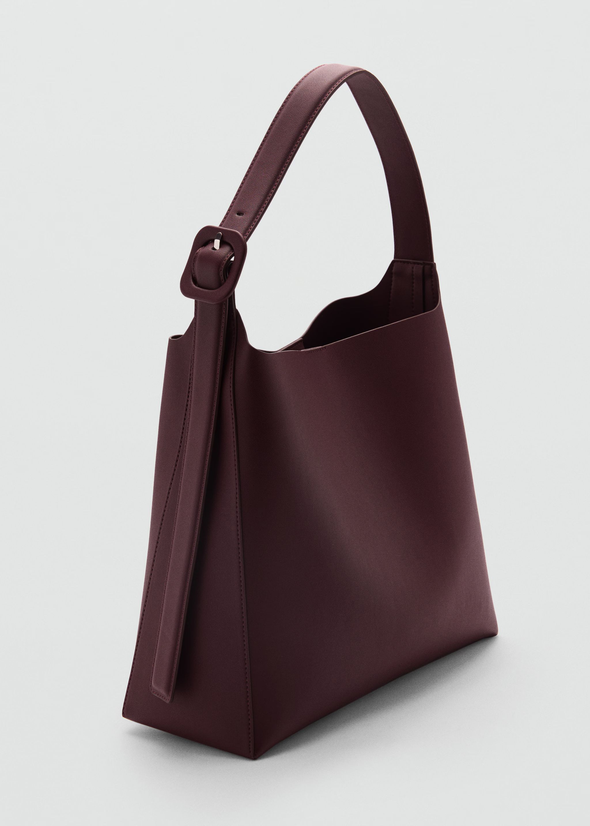 Shopper bag with buckle - Woman | MANGO United Kingdom | MANGO (UK)