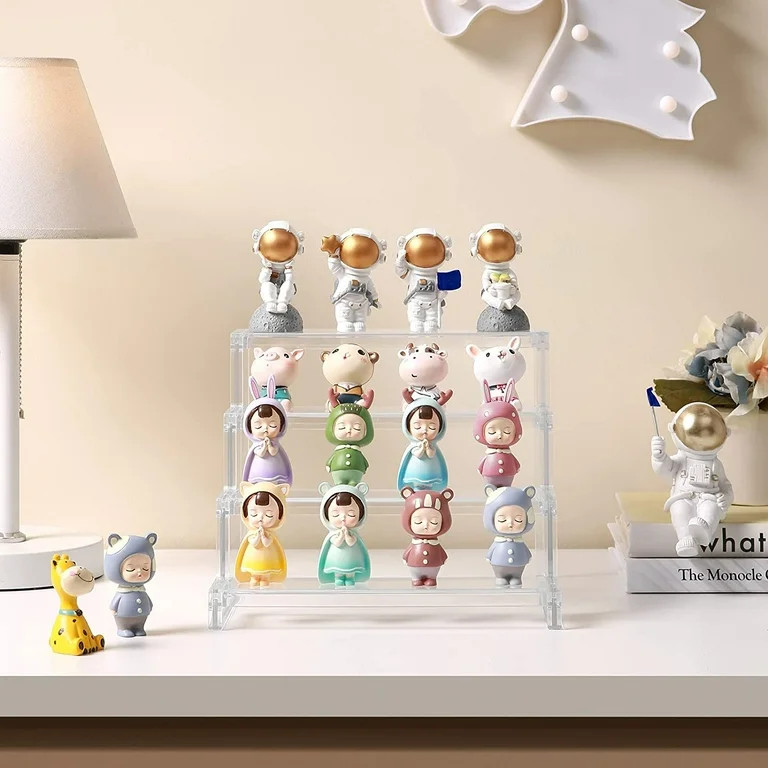 Lifewit 4 Tier Clear Display Risers Stand, Plastic Risers for Display, Plastic Organizers | Walmart (US)
