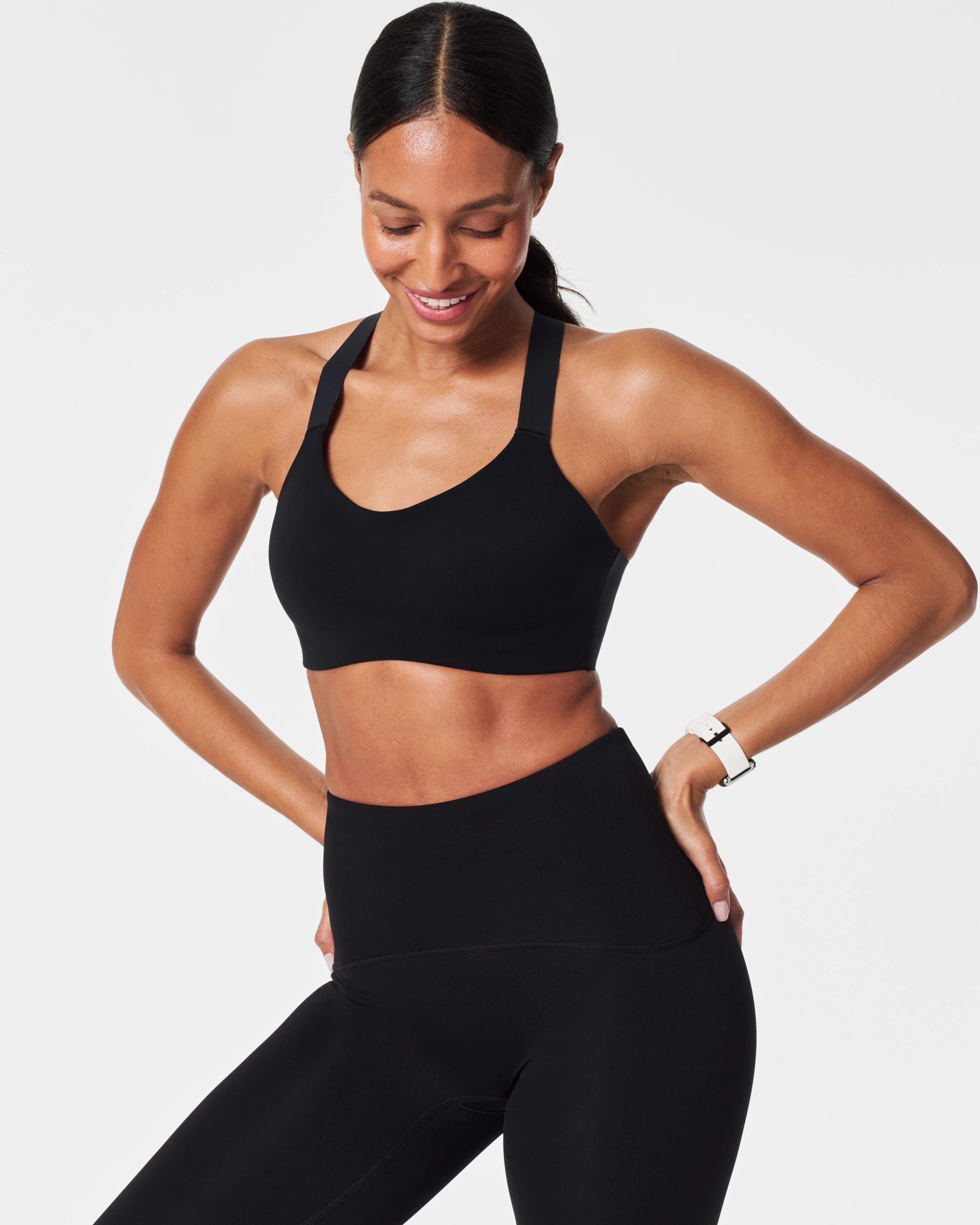SPANX® BoostUp Medium Impact Sports Bra | Very Black 1X | Spanx