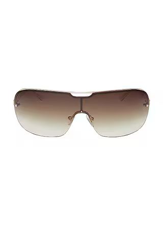 dime optics X Rissa G Bou G Sunglasses in Shiny Gold & Brown Gradient from Revolve.com | Revolve Clothing (Global)