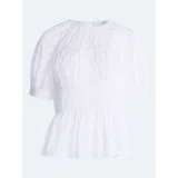 Free Assembly Women's Smocked Cotton Top with Peplum Hem, Sizes XS-XXL | Walmart (US)