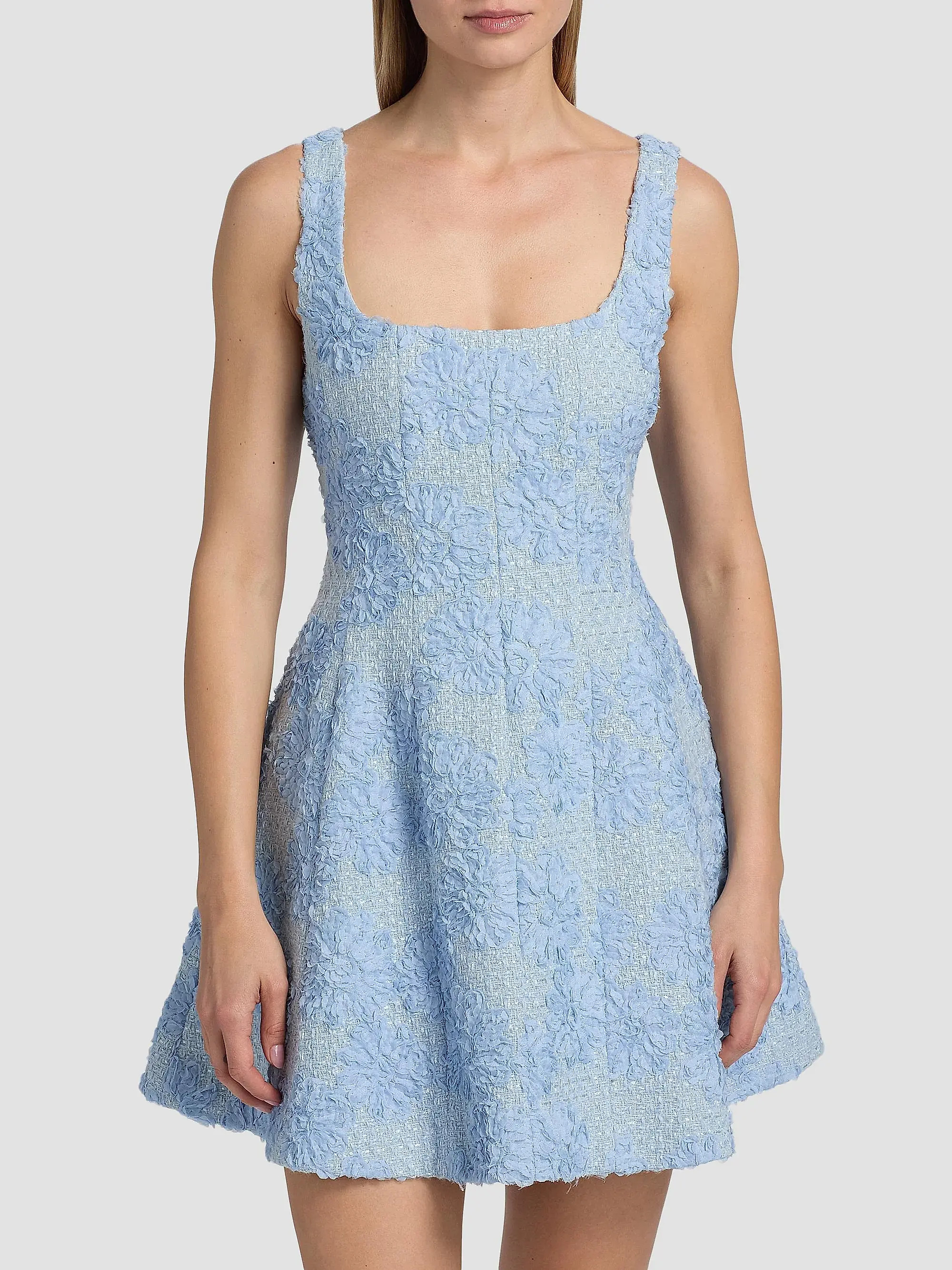Minna Flower Appliqué Tweed Minidress | Saks Fifth Avenue