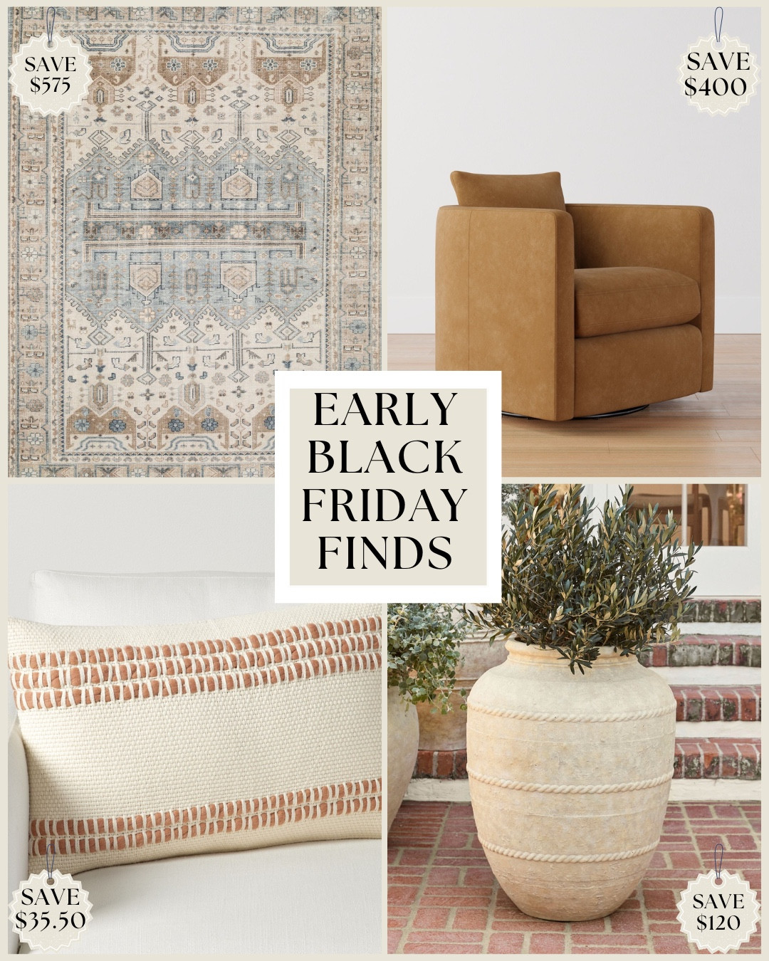 I found some of the best Black Friday deals so you don't have to! From rugs, pillows, leather chairs, wallpaper, lighting and more. My favorite brands including Pottery Barn and Serena & Lily  

#LTKHome