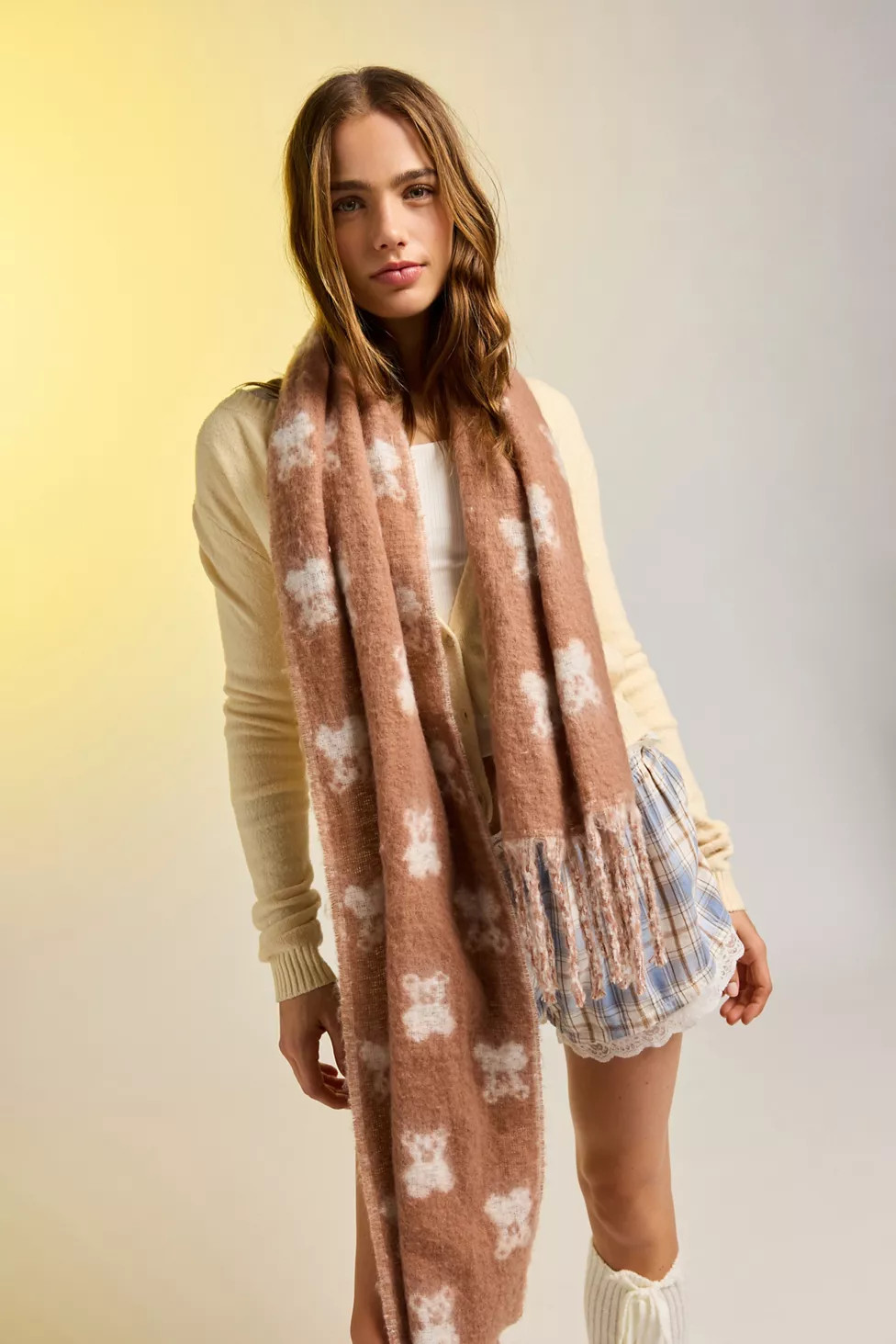 Teddy Pattern Woven Scarf | Urban Outfitters (US and RoW)