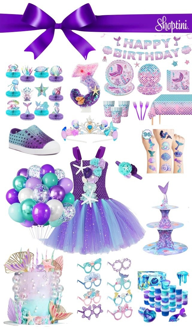 Let’s party under the sea because this mermaid is three party! Girls mermaid party, mermaid party decorations 

#LTKKids #LTKFindsUnder50 #LTKParties