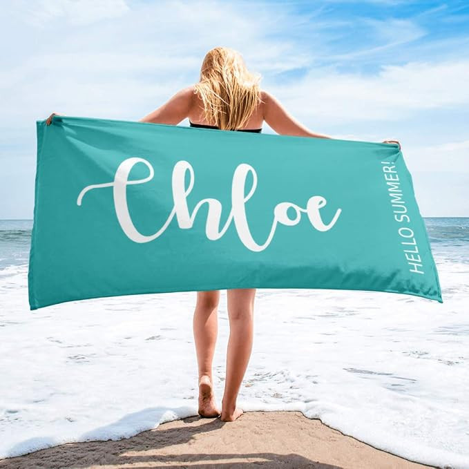 Personalized Beach Towels for Women Kids Girls Boys Adults Men. Custom Name Beach Towel with Name Me | Amazon (US)