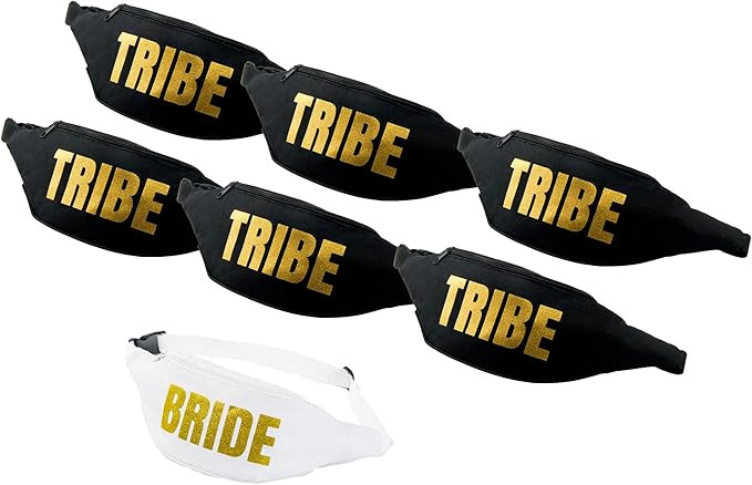 Tribe Bachelorette Fanny Packs- Block Text (7 Pack) | Amazon (US)