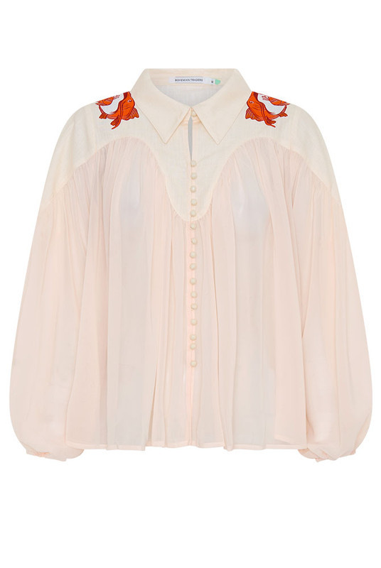 Carp Blouse in Cream | Bohemian Traders