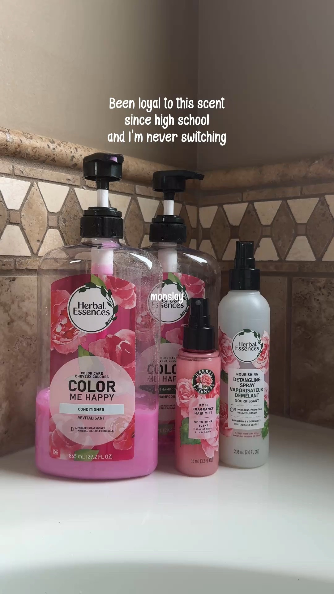 POV: My ride-or-die haircare routine since high school… and still going strong 7 days a week 💖
Monday to Sunday, rain or shine — this Herbal Essence scent has my heart forever. The conditioner + shampoo keep my color fresh and vibrant, that Rose Fragrance Hair Mist gives me all-day scent + hydration, and the detangling spray is pure magic on my hair.
I’ve tried others… but nothing hits like this floral goodness. Never switching. Period.

#LTKgrwm #LTKselfcare #LTKmorningroutine