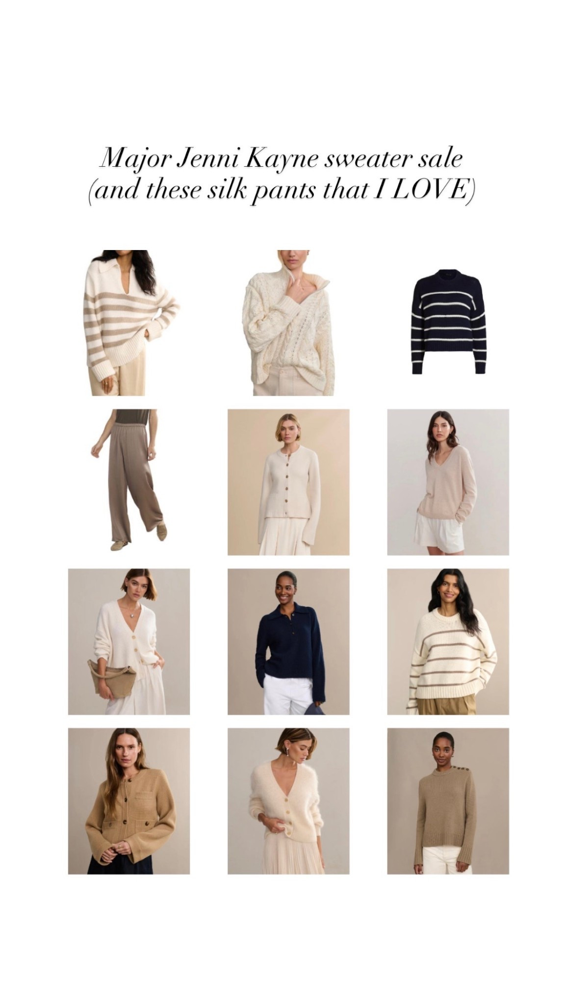Jenni Kayne sale! Fall fashion, sweater, stripe sweater. 

#LTKStyleTip #LTKSeasonal #LTKWorkwear