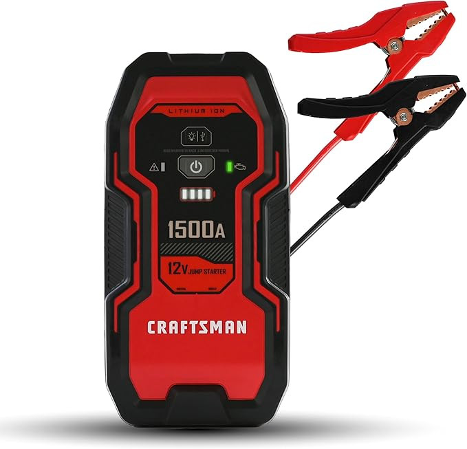 CRAFTSMAN 1500A Lithium Car Battery Jump Starter and Portable Power Pack/Jump Box, 3-in-1 Solutio... | Amazon (US)
