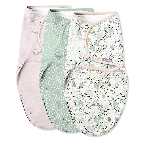 SwaddleMe by Ingenuity Original Swaddle with Easy-Change, 100% Cotton, Improves Sleep & Calms Startle Reflex, 0-3 Months, 3-Pack - Peekaboo Panda | Amazon (US)