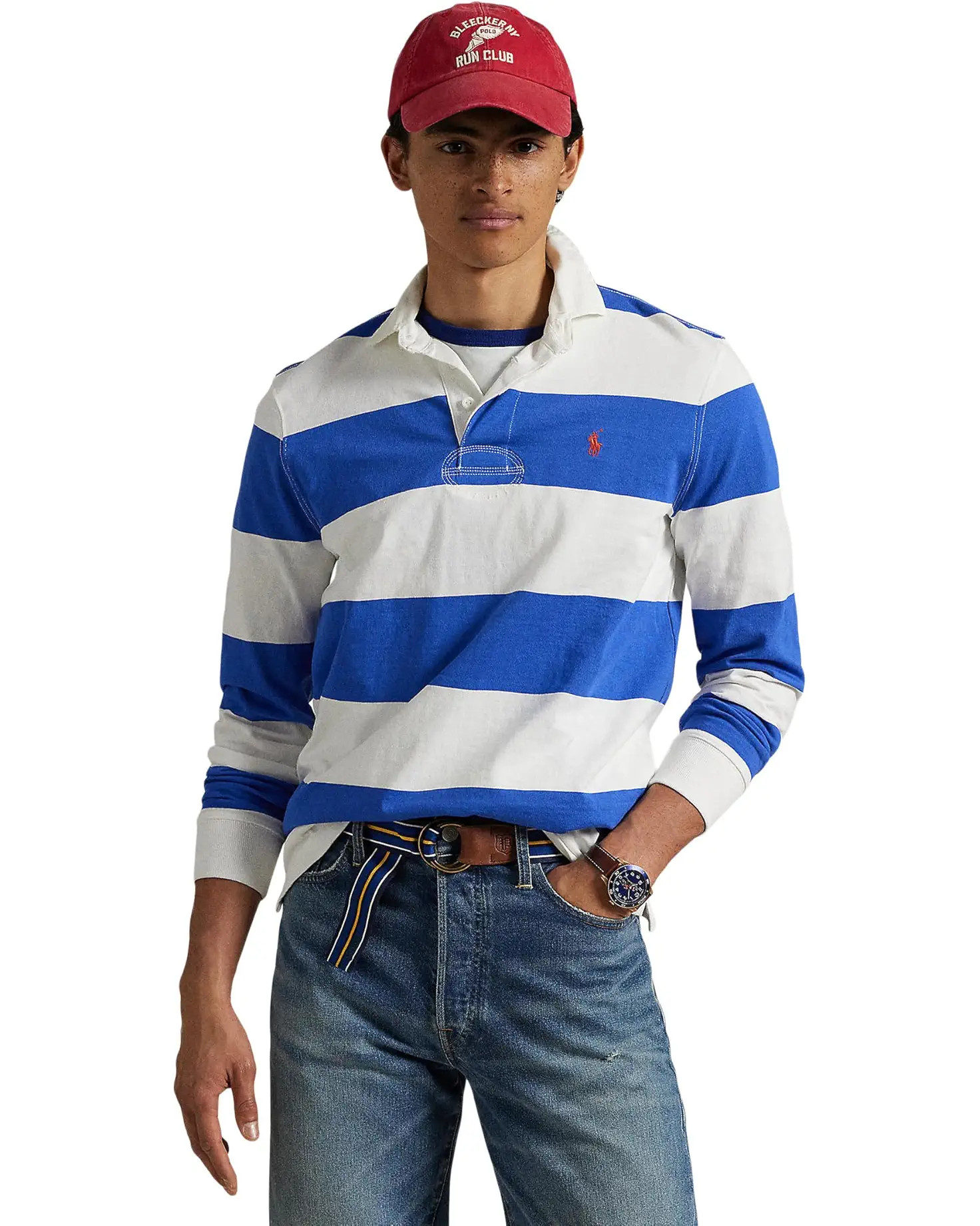 Classic Fit Striped Jersey Rugby Shirt | Zappos