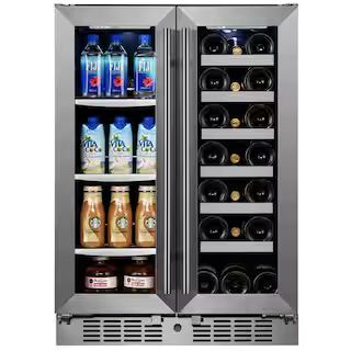 HomeAppliancesBeverage CoolersBeverage & Wine CombosTITANSignature 24 in. 64-Can and 20-Bottle Fr... | The Home Depot
