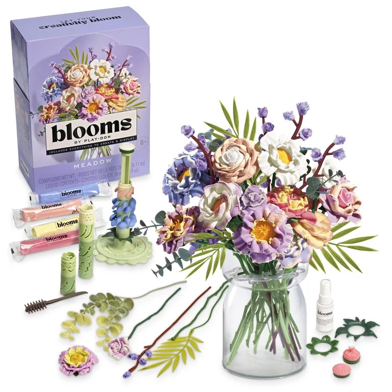 Blooms by Play-Doh Meadow Flower Bouquet Arts & Crafts Kit for Adults, Home & Desk D\u00e9cor | Walmart (US)