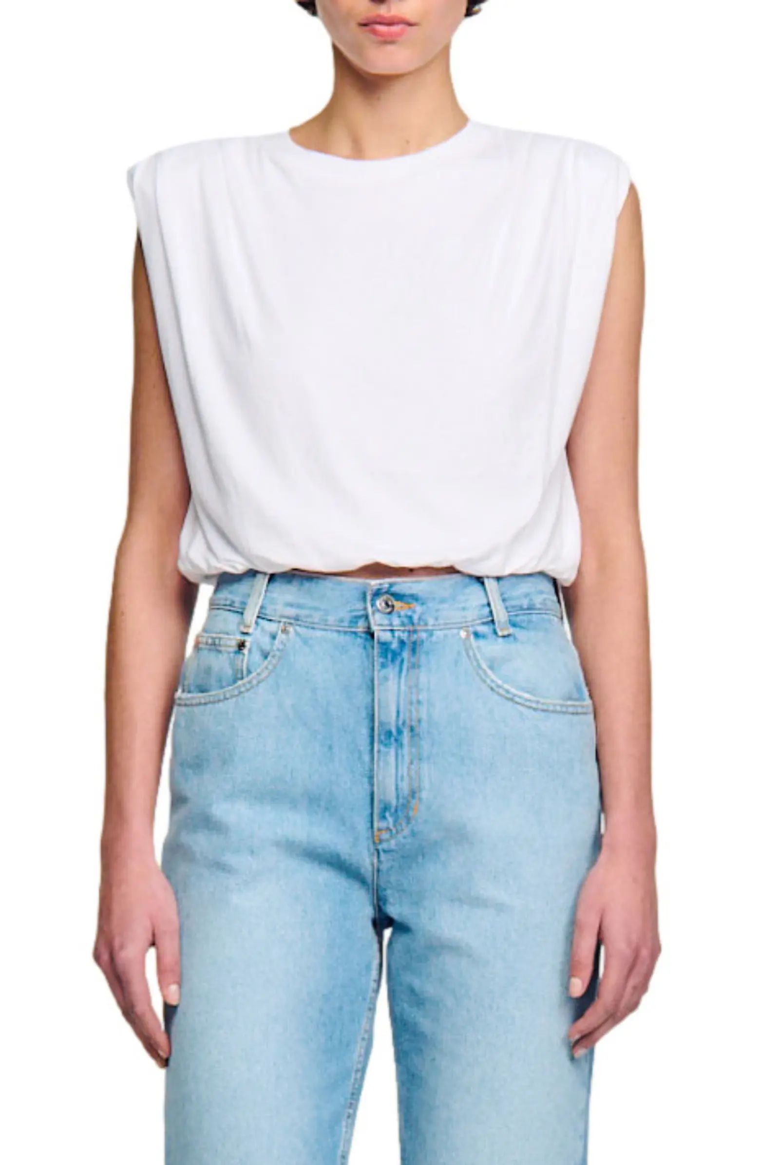 sandro Hady Cotton Crop T-Shirt | Nordstrom | Nordstrom